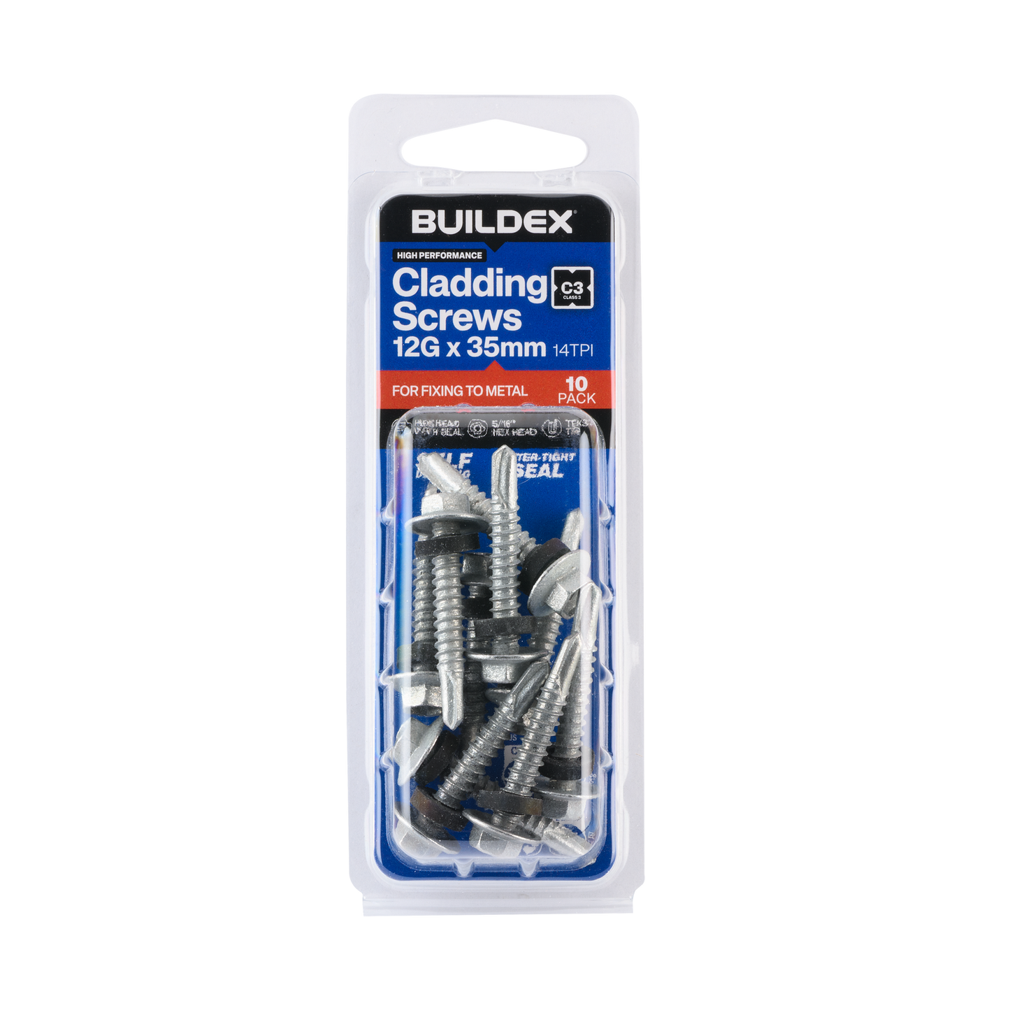Buildex Roofing Teks Screws - 12g x 35mm - 10 Pack