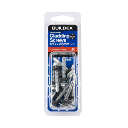 Buildex Roofing Teks Screws - 12g x 35mm - 10 Pack