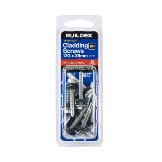 Buildex Roofing Teks Screws - 12g x 35mm - 10 Pack