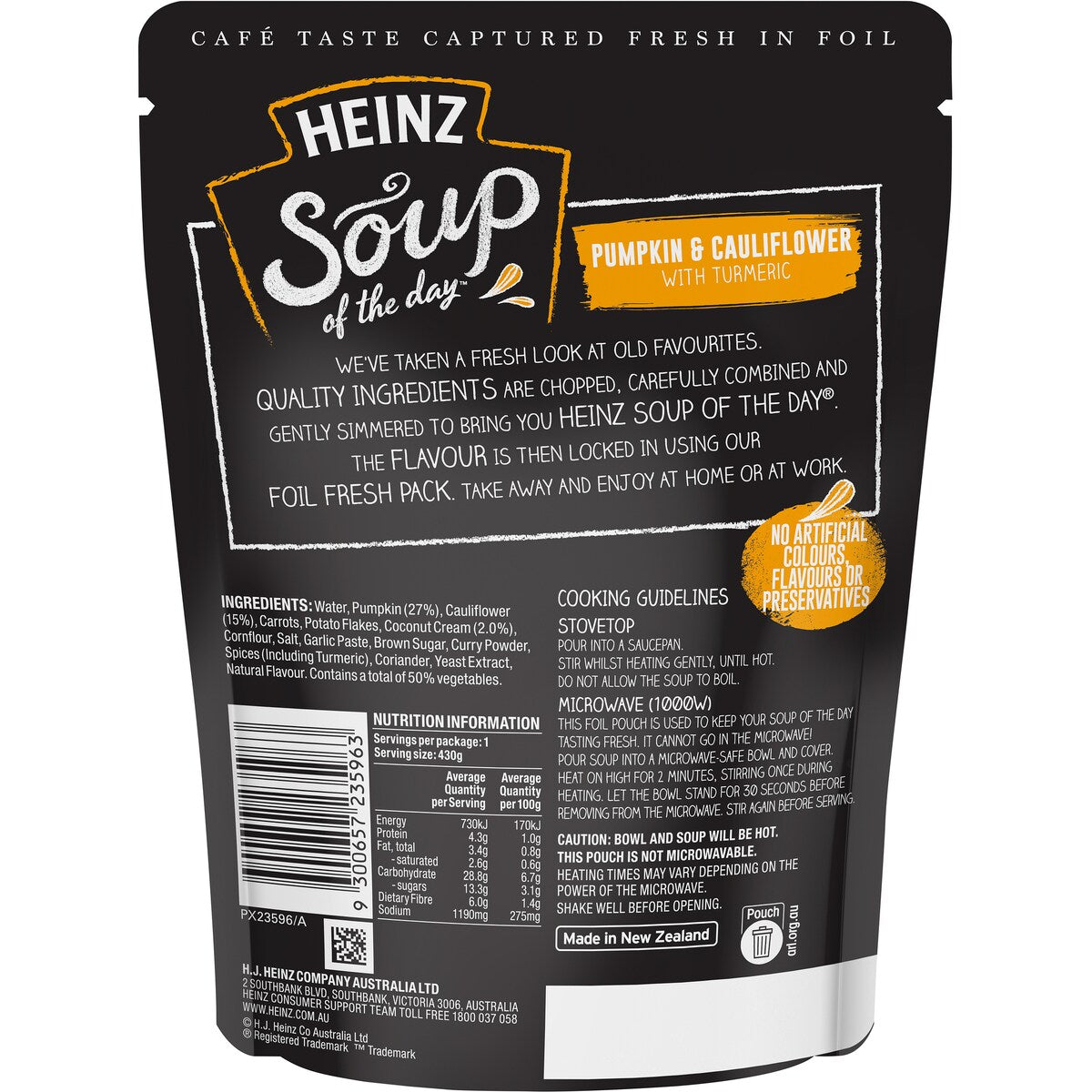 Heinz Soup of the Day Pumpkin Cauliflower & Turmeric 430g