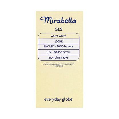 Mirabella Led Globe Gls Bayonet Cap 11 Watt Warm White - 1 each