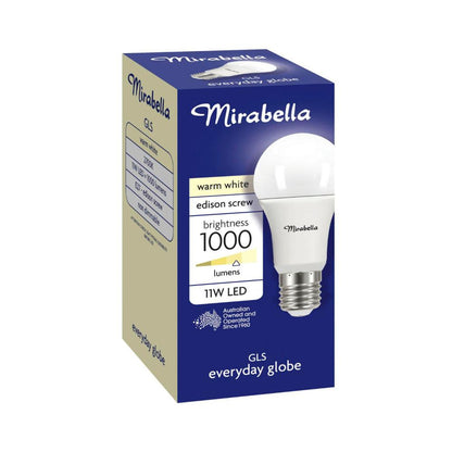 Mirabella Led Globe Gls Edison Screw 11 Watt Warm White - 1 each
