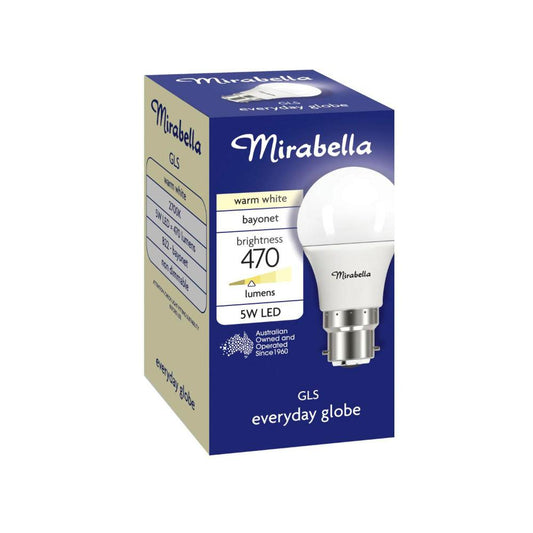 Mirabella Led Globe Gls Bayonet Cap 5.5 Watt Warm White - 1 each