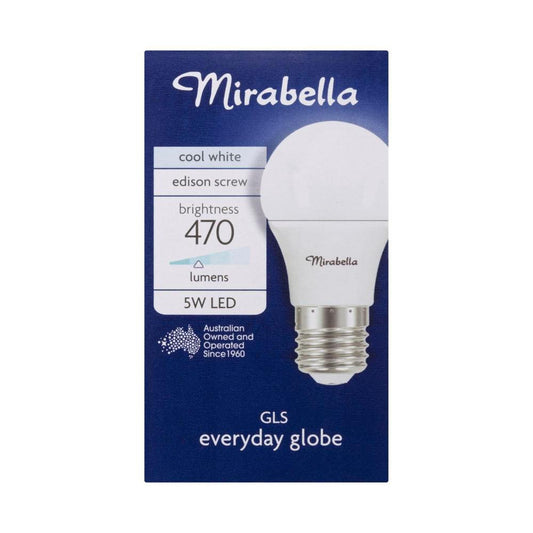 Mirabella Led Globe Gls Edison Screw 5.5 Watt Cool White - 1 each