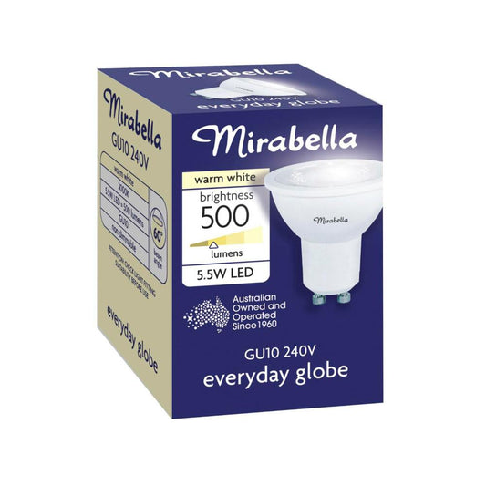 Mirabella Led Warm White Globe Gu10 6 Watt - 1 each