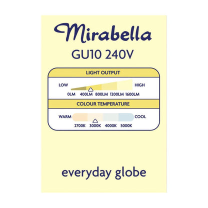 Mirabella Led Warm White Globe Gu10 6 Watt - 1 each