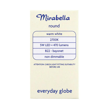 Mirabella Led Globe Fancy Round Bayonet Cap 6 Watt Pearl - 1 each