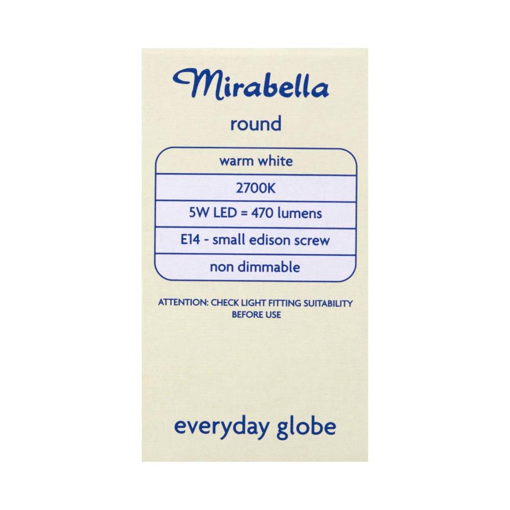 Mirabella Led Globe Fancy Round Small Edison Screw 6 Watt Pearl - 1 each