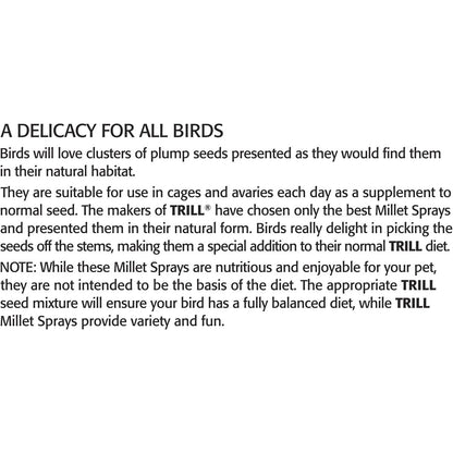 Trill Bird Millet Sprays 150g
