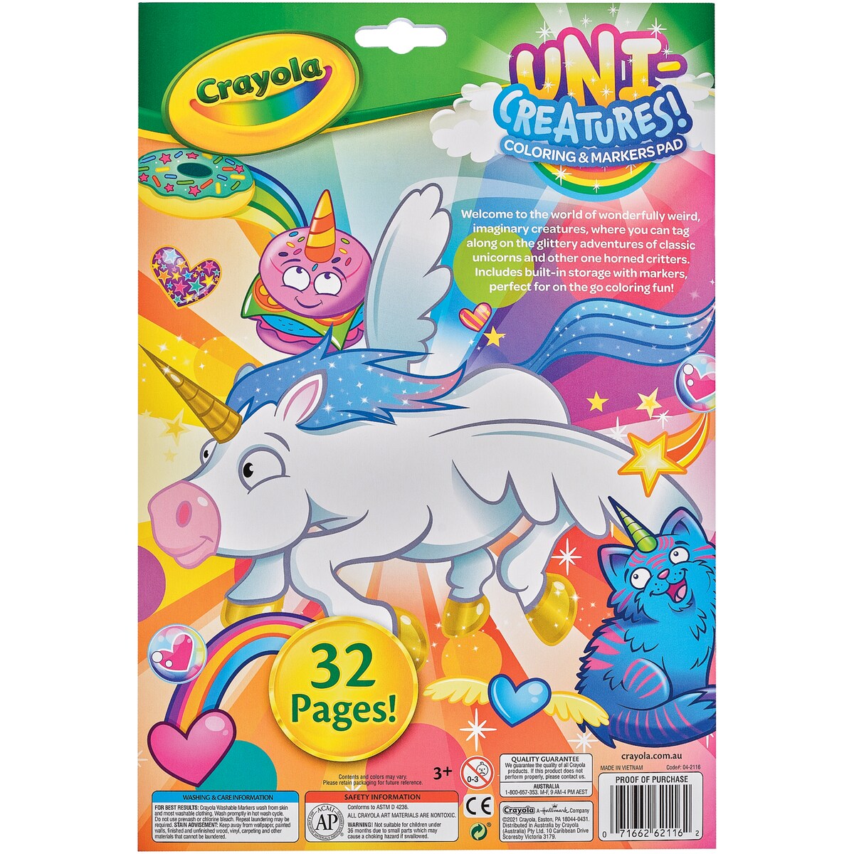 Crayola Uni Creatures Coloring & Markers Pad Each