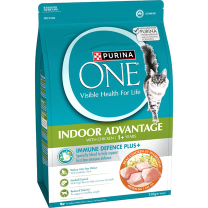 Purina One Indoor Avantage Immune Defence 1+ Dry Cat Food 2.8kg