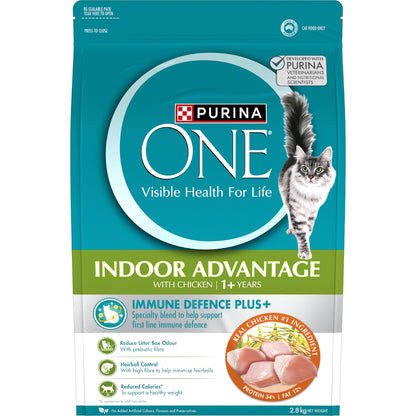Purina One Indoor Avantage Immune Defence 1+ Dry Cat Food 2.8kg