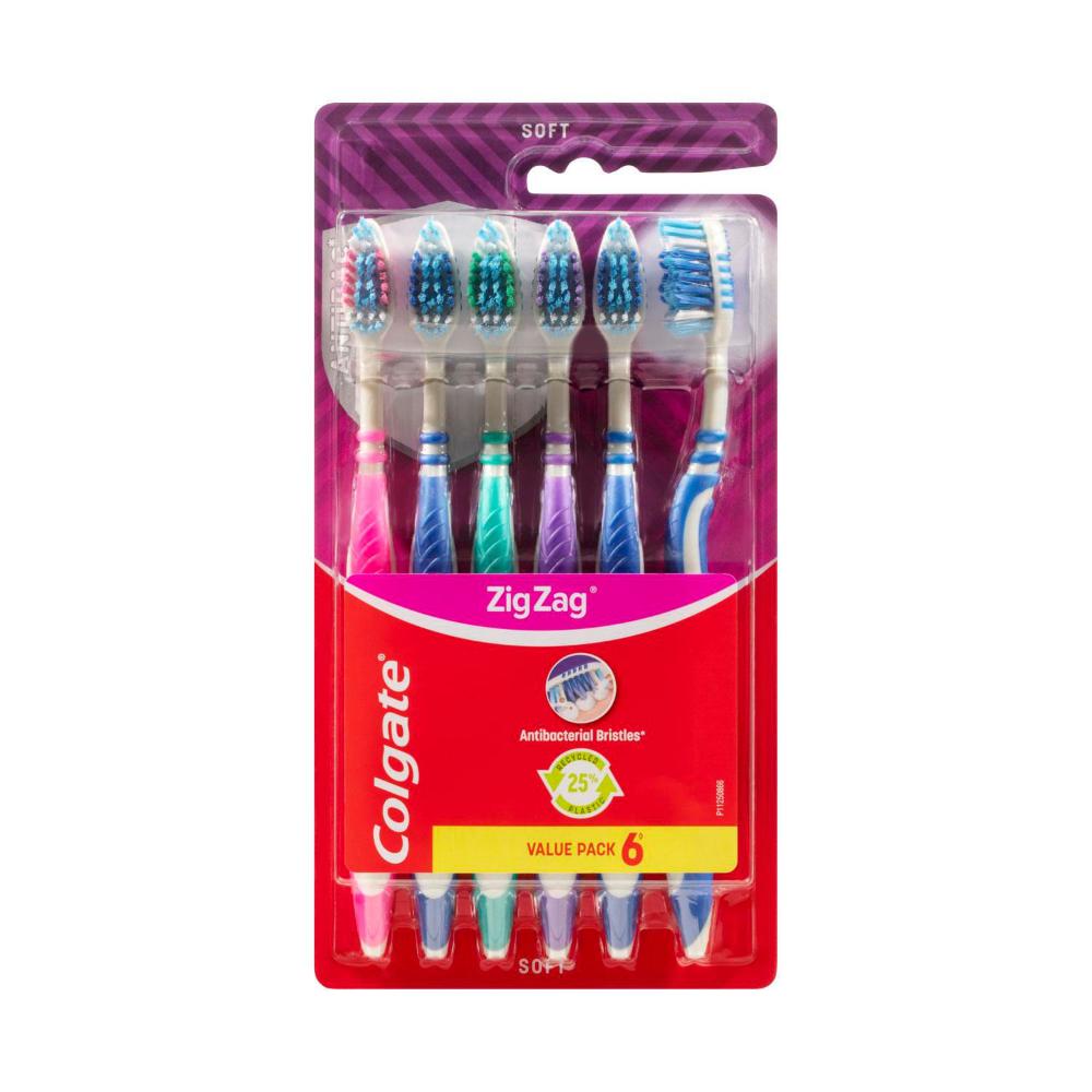 Colgate Zig Zag Value Pack Soft Toothbrush - 6 pack
