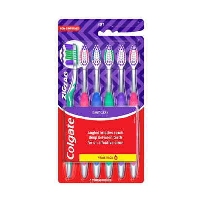 Colgate Zig Zag Value Pack Soft Toothbrush - 6 pack