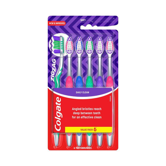 Colgate Zig Zag Value Pack Soft Toothbrush - 6 pack