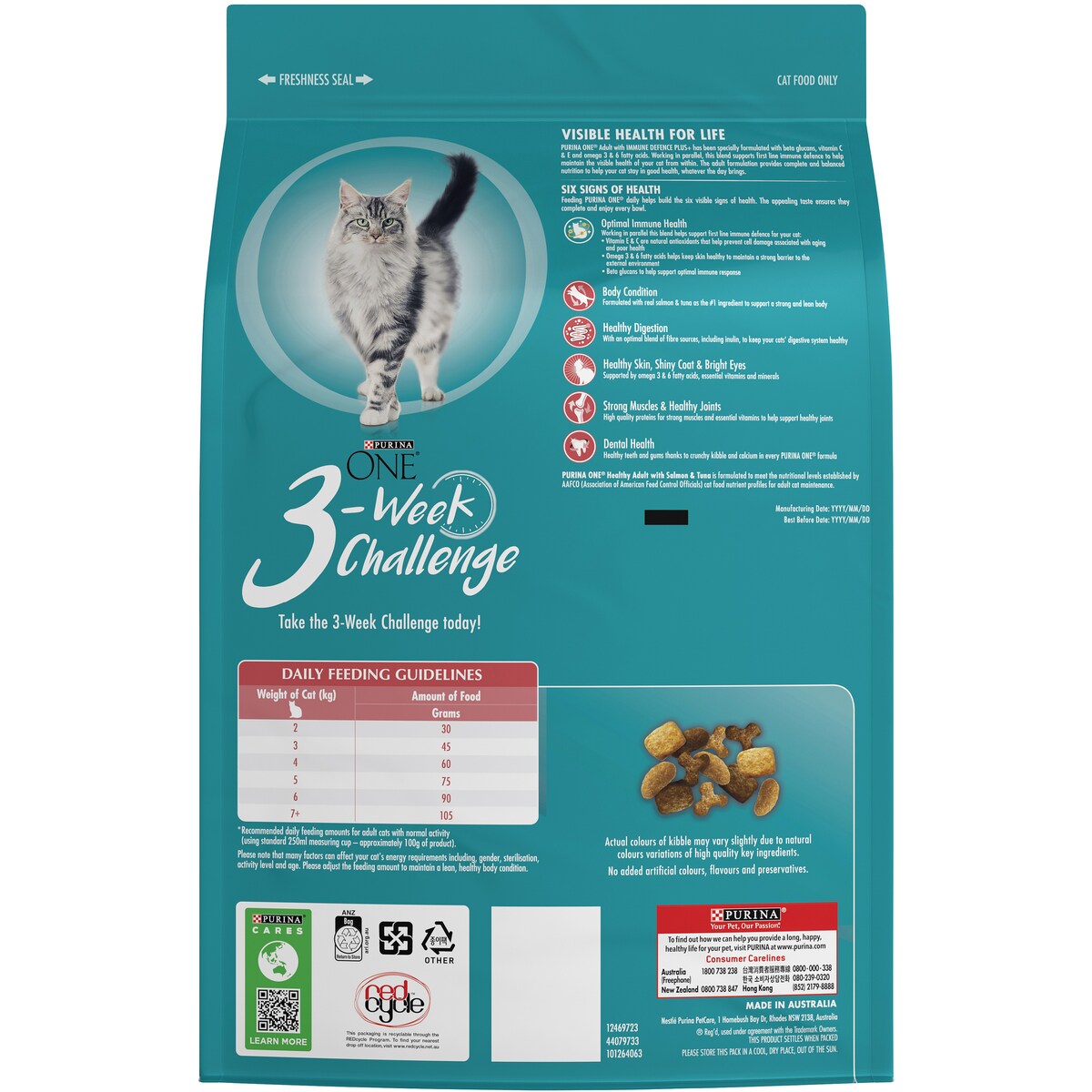 Purina One Healthy Adult With Salmon & Tuna 1+ Years Dry Cat Food 3kg
