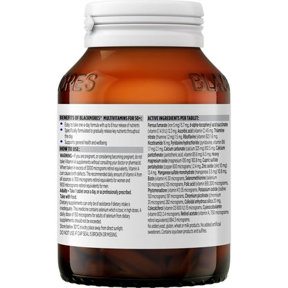 Blackmores Multivitamins For 50+ Release Tablets 60 pack