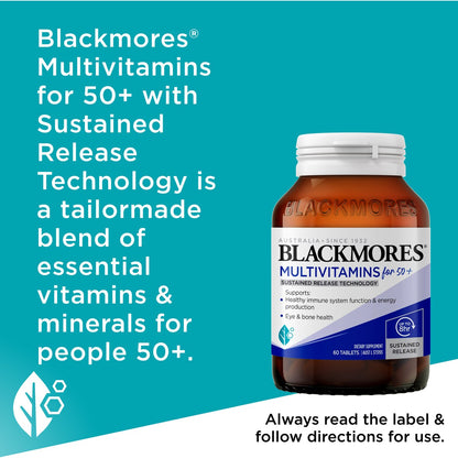 Blackmores Multivitamins For 50+ Release Tablets 60 pack