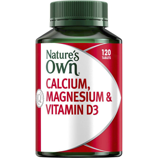 Nature's Own Calcium Magnesium & Vitamin D Tablets For Bone Health 120 Pack