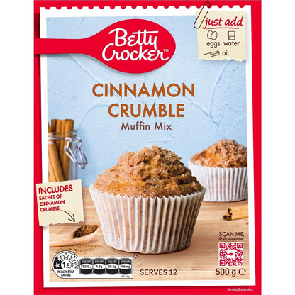 Betty Crocker Cinnamon Crumble Muffin Mix Muffin Mix 500g