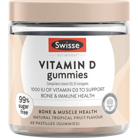 Swisse Ultiboost Vitamin d Gummies For Bone And Muscle Health 60 Pack