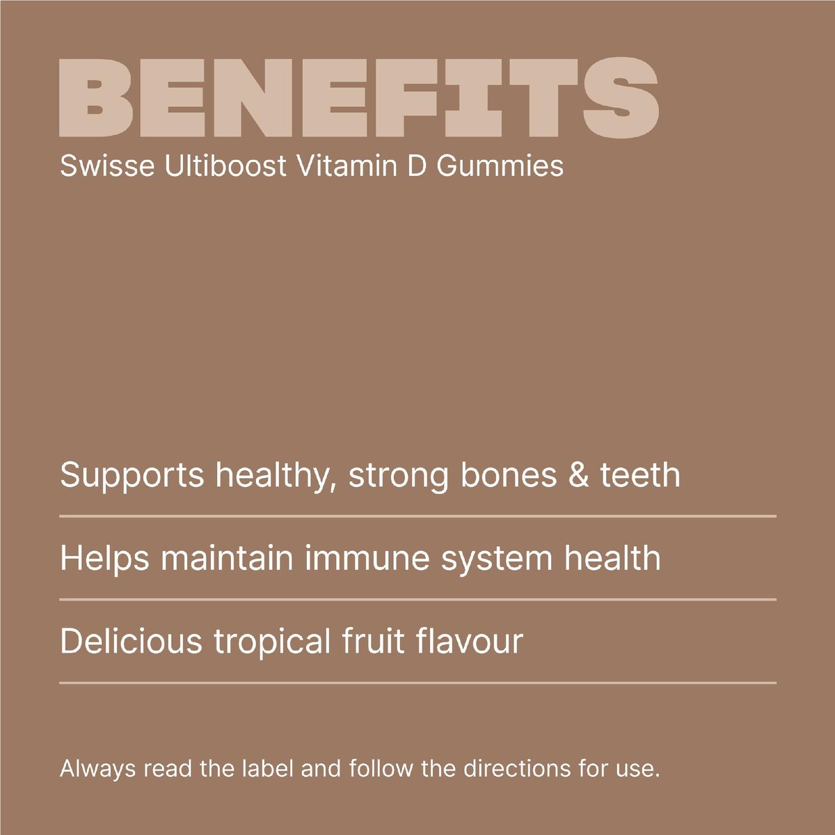 Swisse Ultiboost Vitamin d Gummies For Bone And Muscle Health 60 Pack
