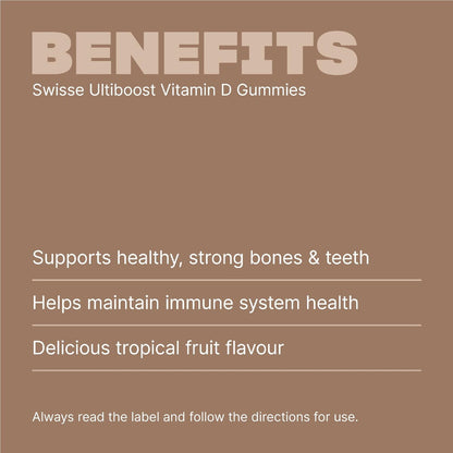 Swisse Ultiboost Vitamin d Gummies For Bone And Muscle Health 60 Pack