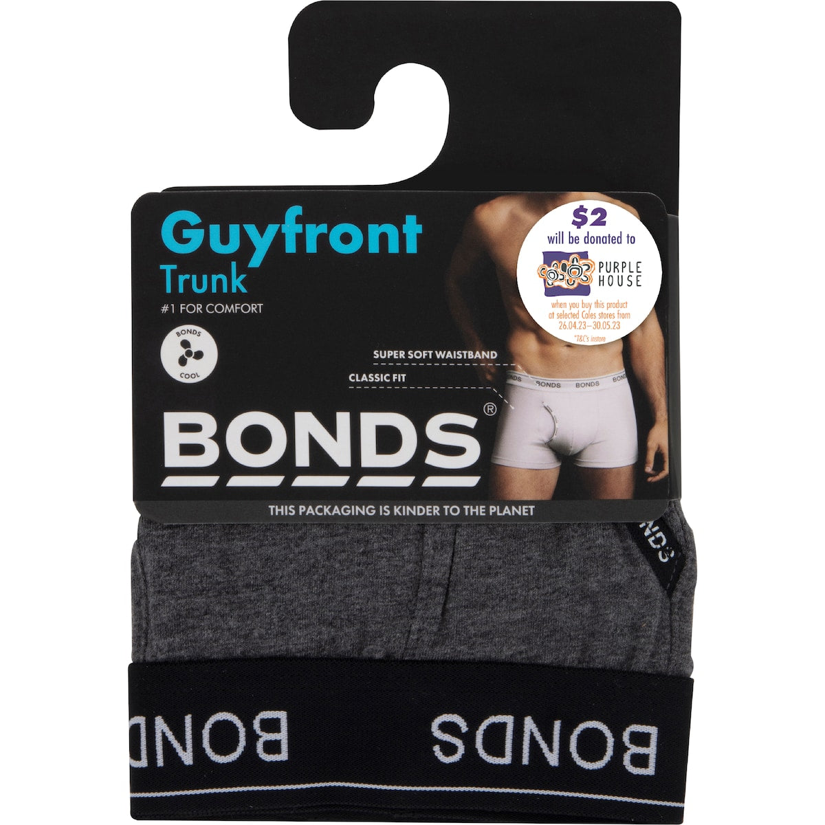 Bonds Mens Guy Front Trunk Size Medium Assorted Each
