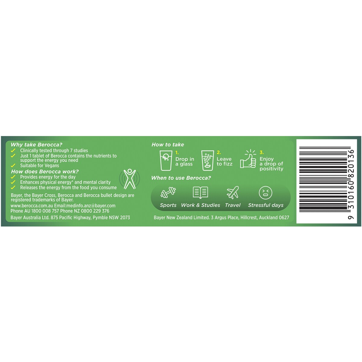 Berocca Vitamin B & C Original Berry Flavour Energy 15 pack