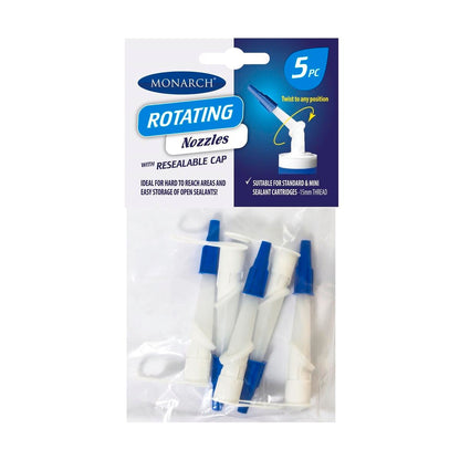 Monarch Rotating Nozzles 5 Pack - 360 Degree - Plastic - Easy Access
