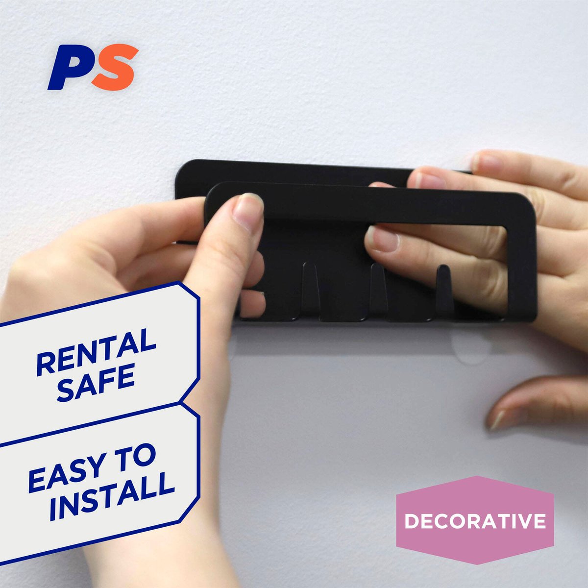 Permastik Utility Rack - 140mm x 60mm - Stainless Steel - Matte Black