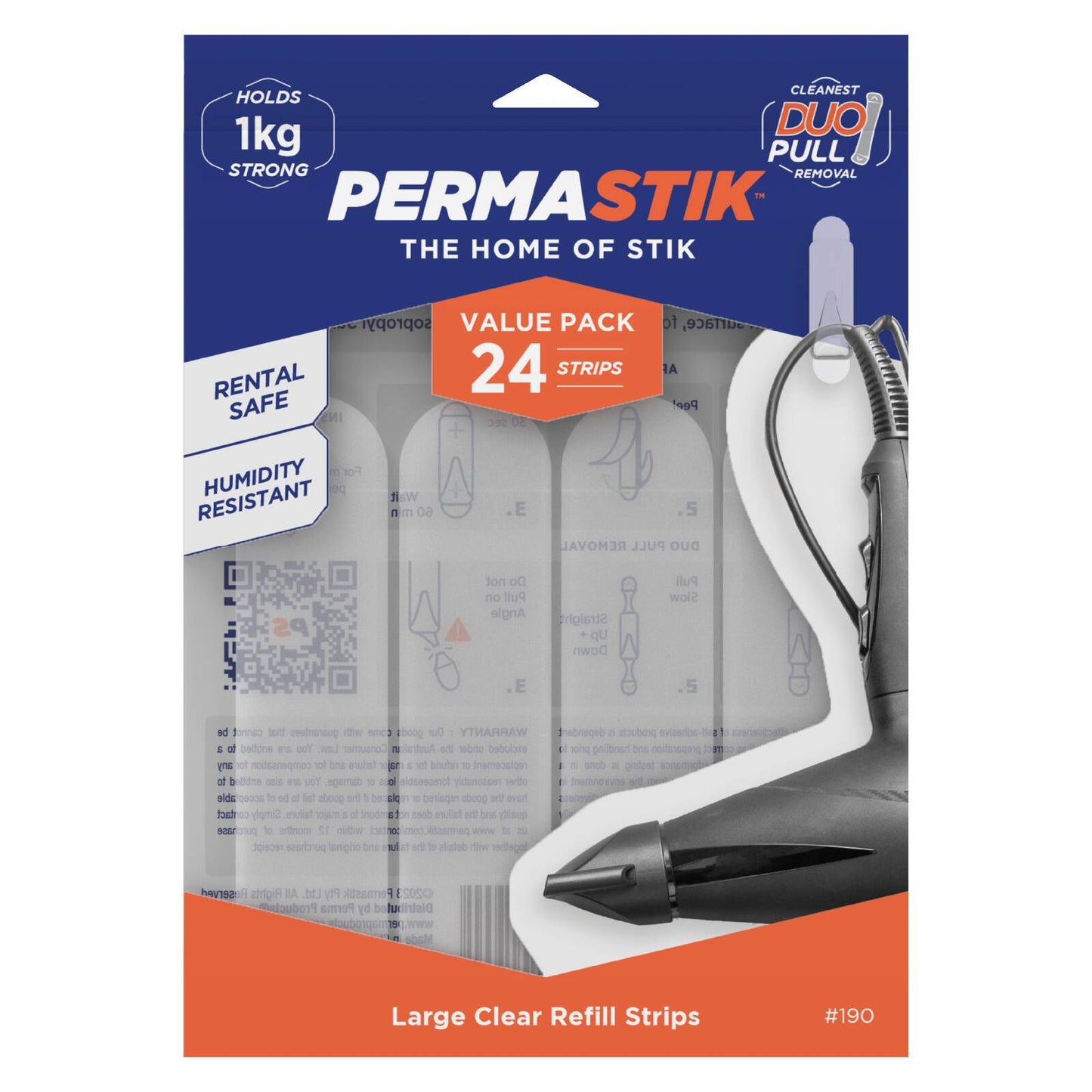 Permastik Clear Removable Strips - 24 Pack
