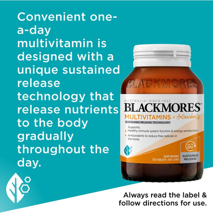 Blackmores Multivitamin + Antioxidants Sustained Release Tablets 125 pack