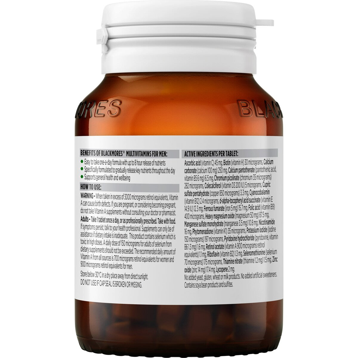 Blackmores Multivitamins For Men Release Tablets 60 pack