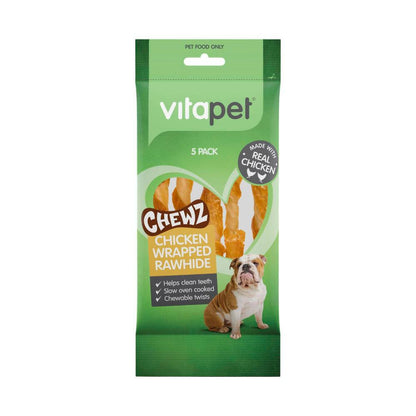 Vitapet Chicken Wrapped Rawhide Sticks - 5 pack