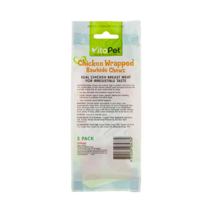 Vitapet Chicken Wrapped Rawhide Sticks - 5 pack