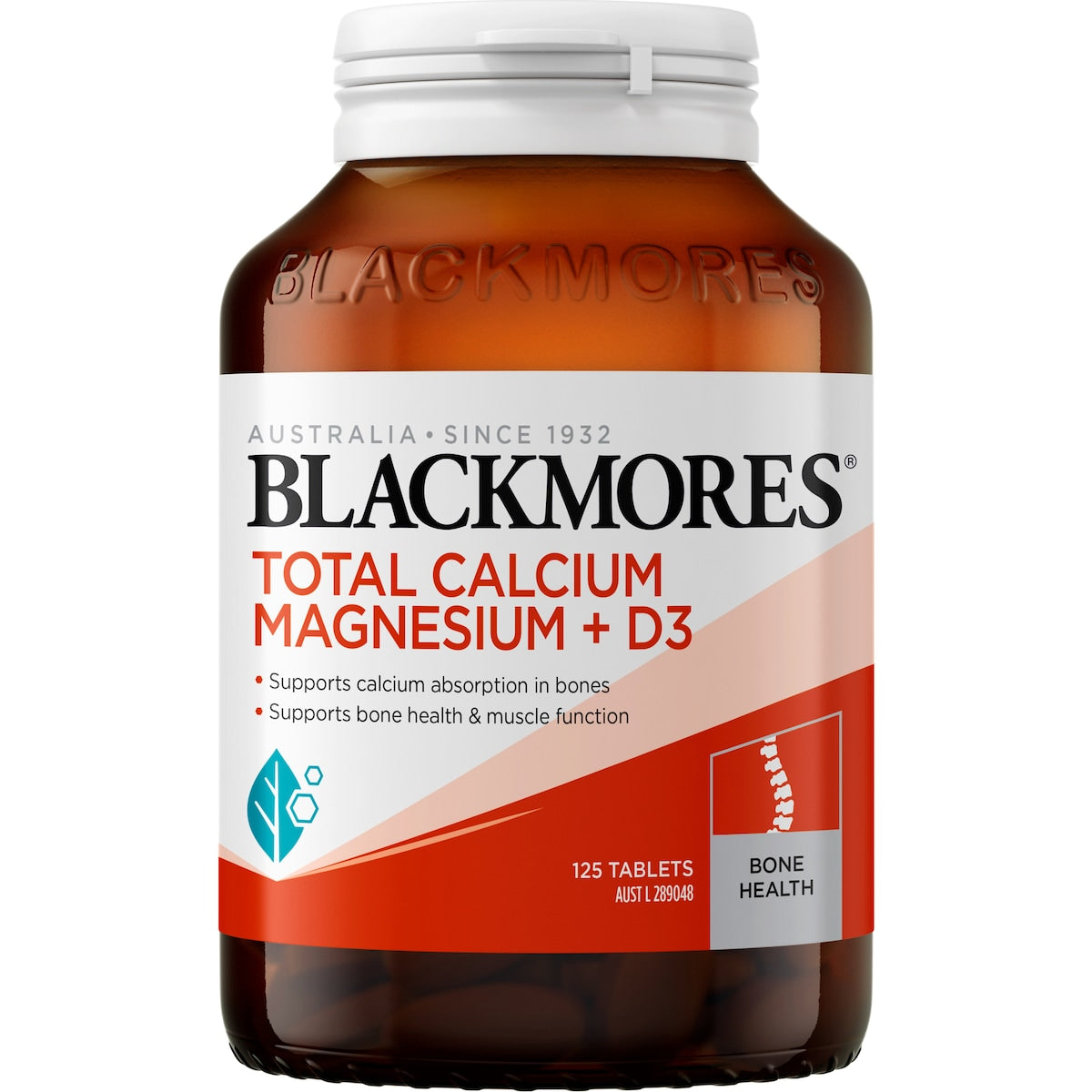 Blackmores Total Calcium Magnesium + D3 Bone Health Vitamin Tablets 125 pack