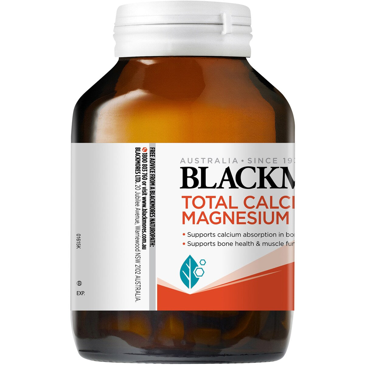 Blackmores Total Calcium Magnesium + D3 Bone Health Vitamin Tablets 125 pack