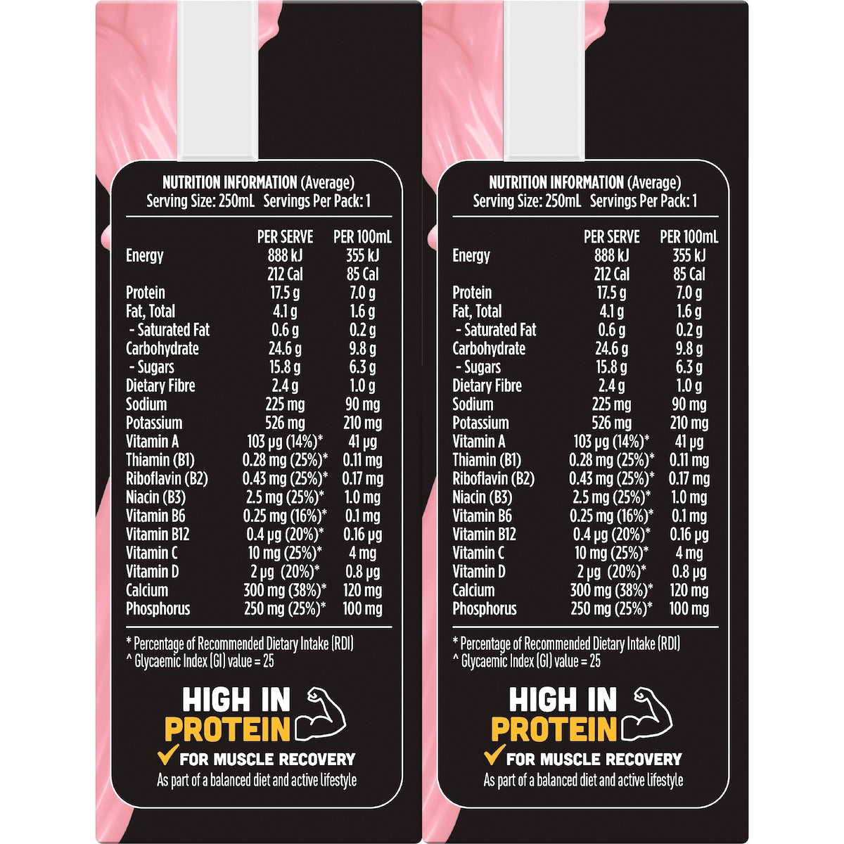 Up&go Protein Energize Liquid Breakfast Strawberry 250ml X 6 Pack