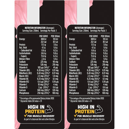 Up&go Protein Energize Liquid Breakfast Strawberry 250ml X 6 Pack
