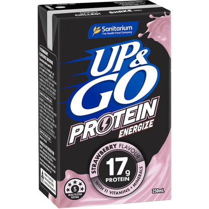Up&go Protein Energize Liquid Breakfast Strawberry 250ml X 6 Pack