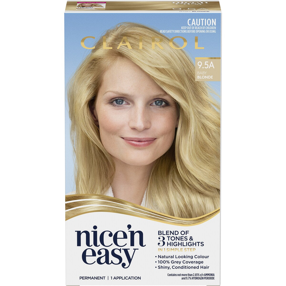 Clairol Nice & Easy Permanent 9.5a Babybaby Blonde Hair Colour Each