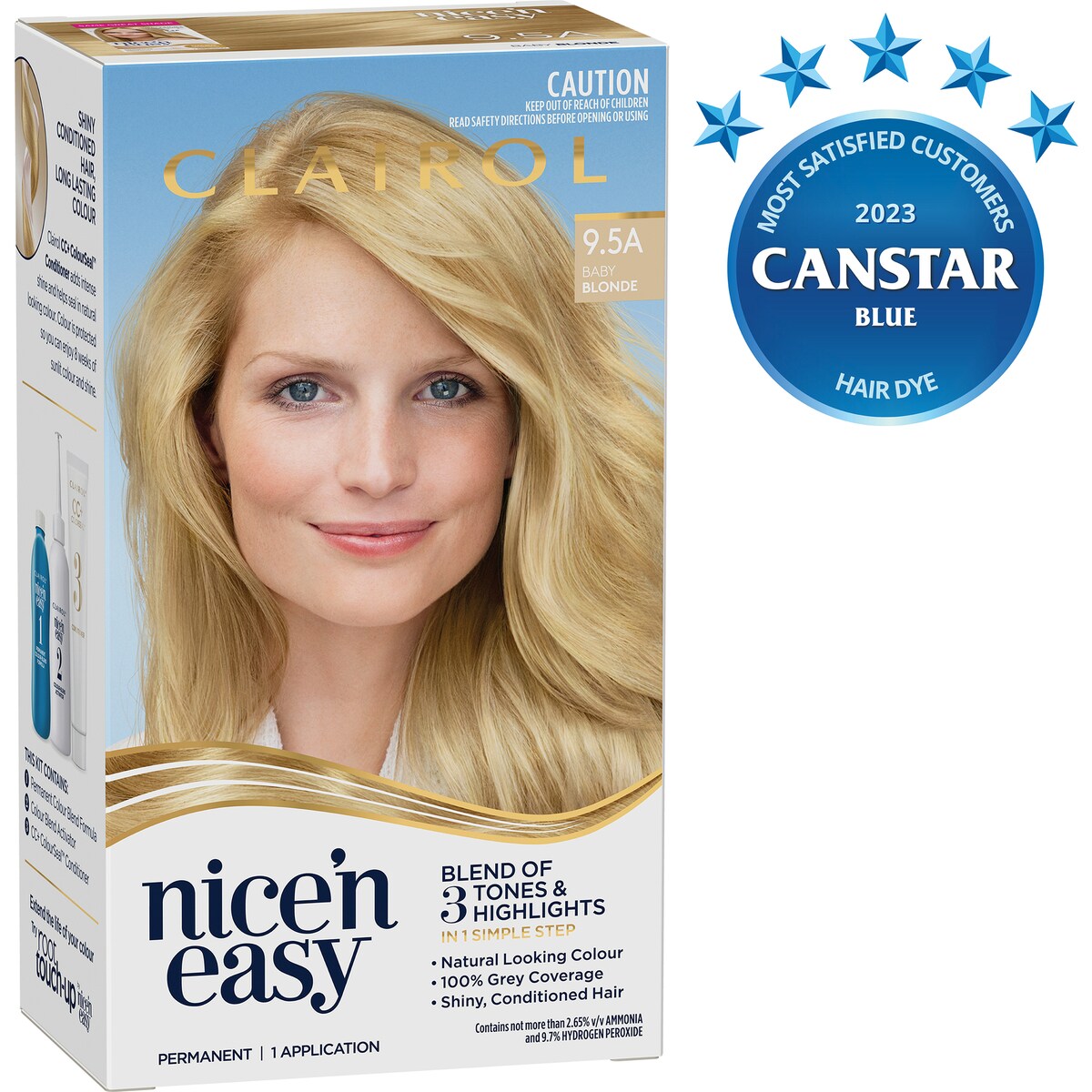 Clairol Nice & Easy Permanent 9.5a Babybaby Blonde Hair Colour Each