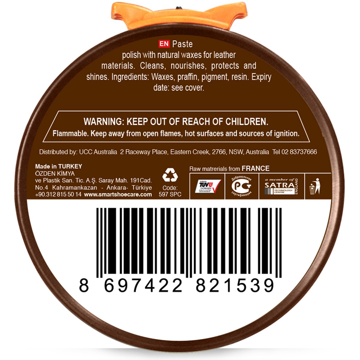 Smart Smart Paste Shoe Polish Brown 50g