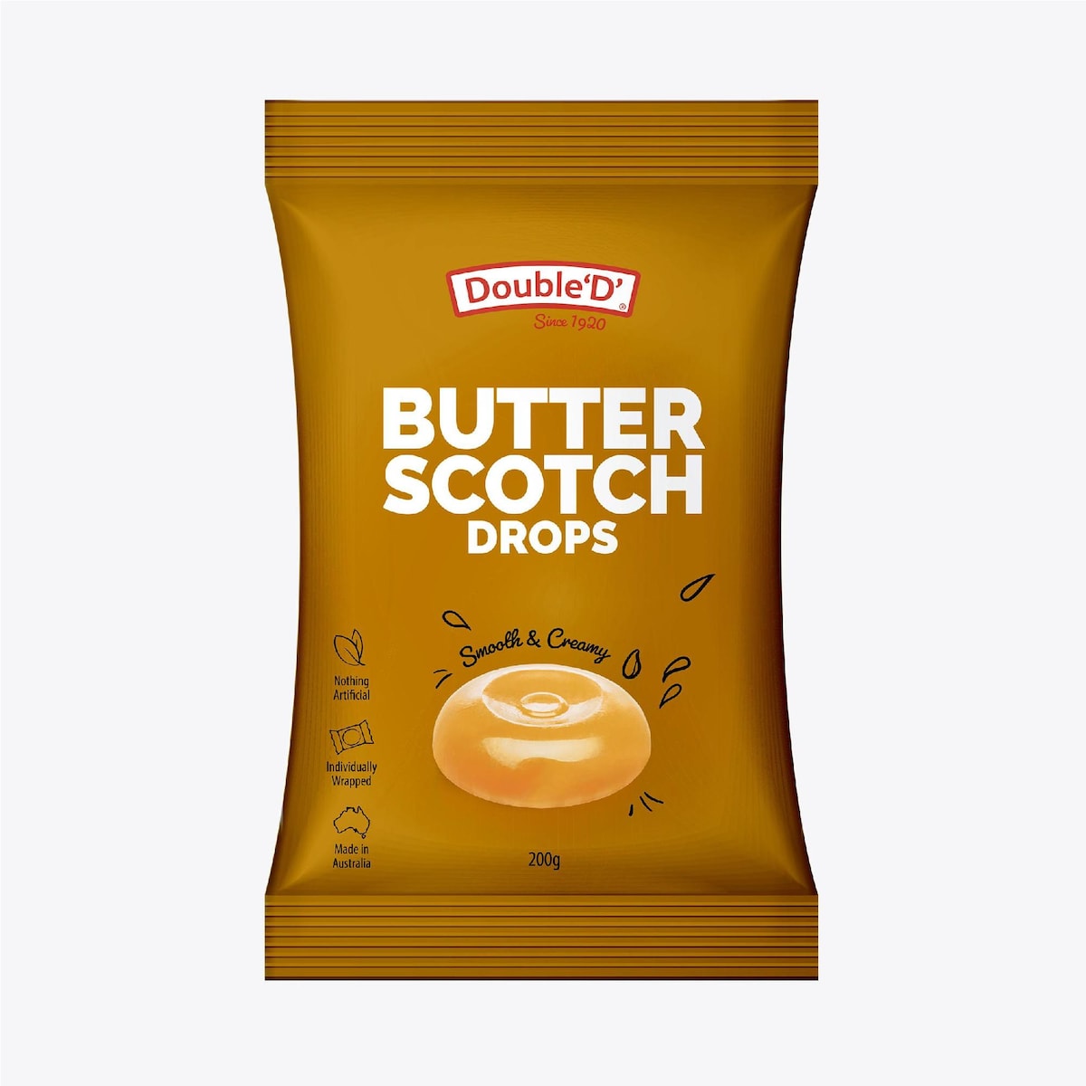 Double D Butterscotch Drops 200g