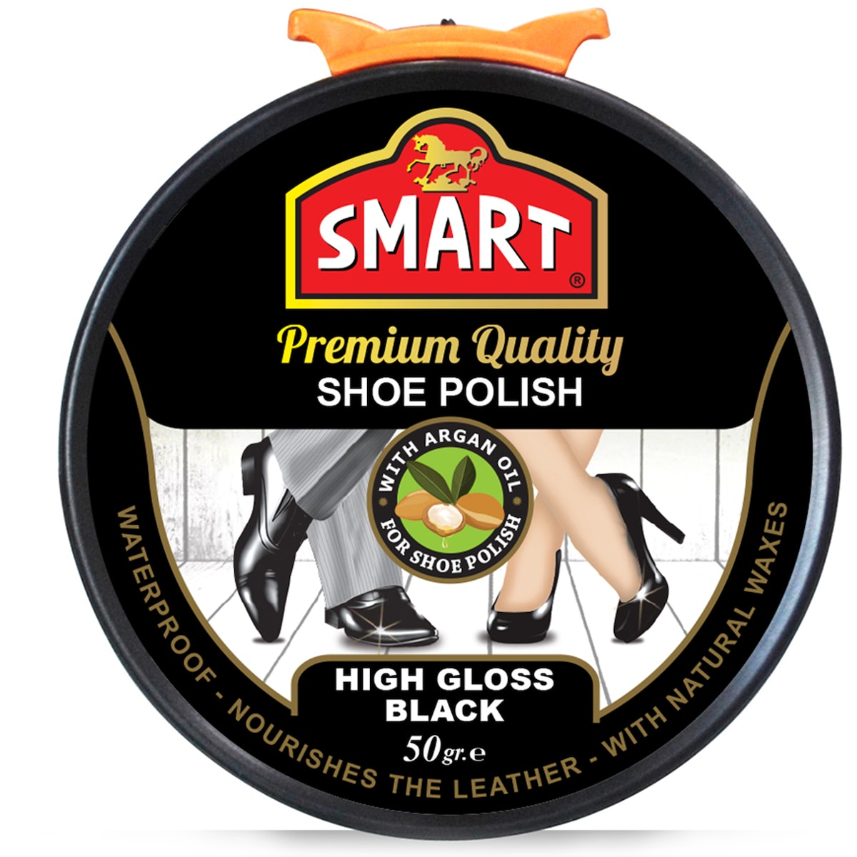 Smart Smart Shoe Polish Paste High Gloss Black 50g