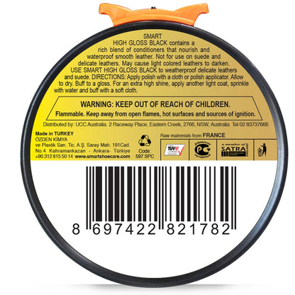 Smart Smart Shoe Polish Paste High Gloss Black 50g