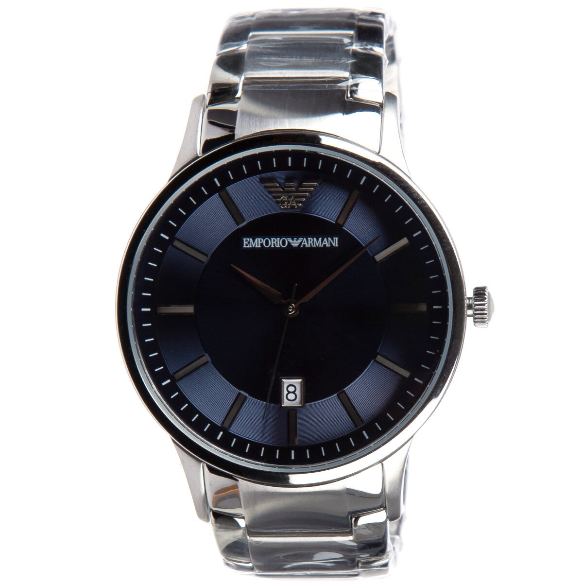 Emporio Armani Silver Tone Analogue Men's Watch AR11180
