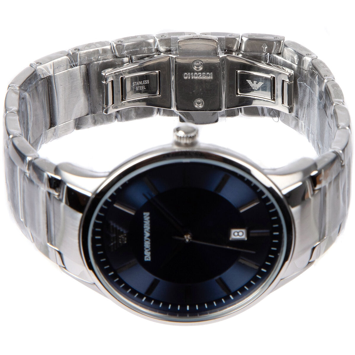 Emporio Armani Silver Tone Analogue Men's Watch AR11180