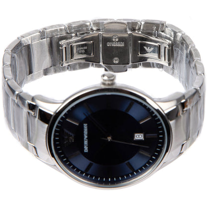 Emporio Armani Silver Tone Analogue Men's Watch AR11180